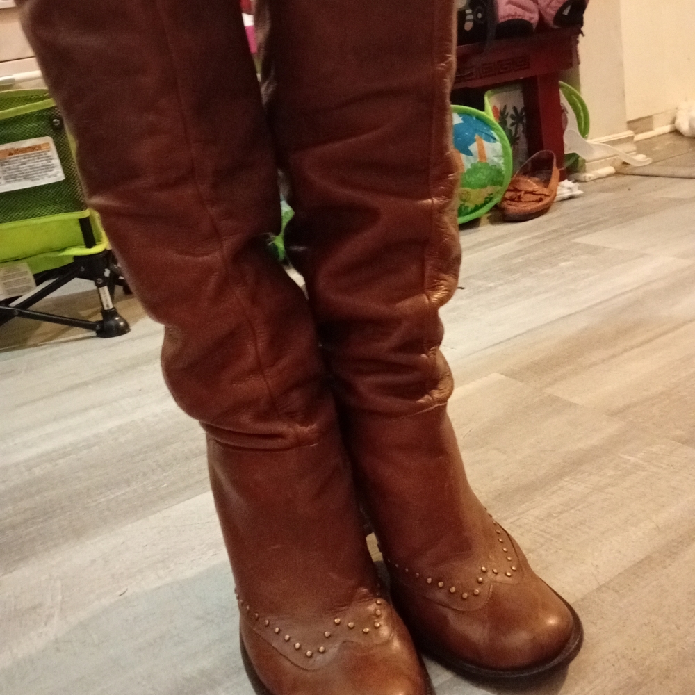 Kenneth Cole Reaction Tan Over the Knee Boots